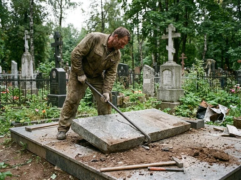Демонтаж гранитной плитки и мощения участка в Липецке
