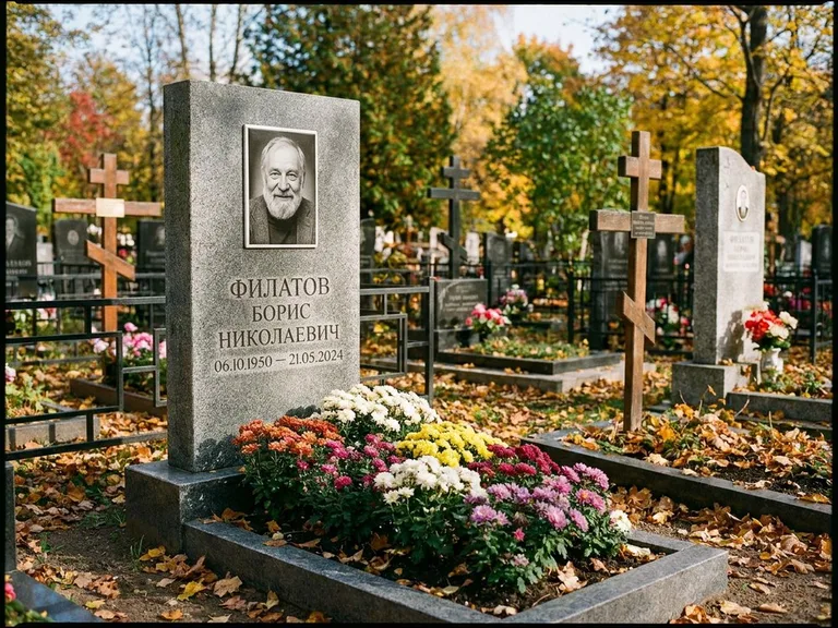 Керамический портрет с цветником в Липецке