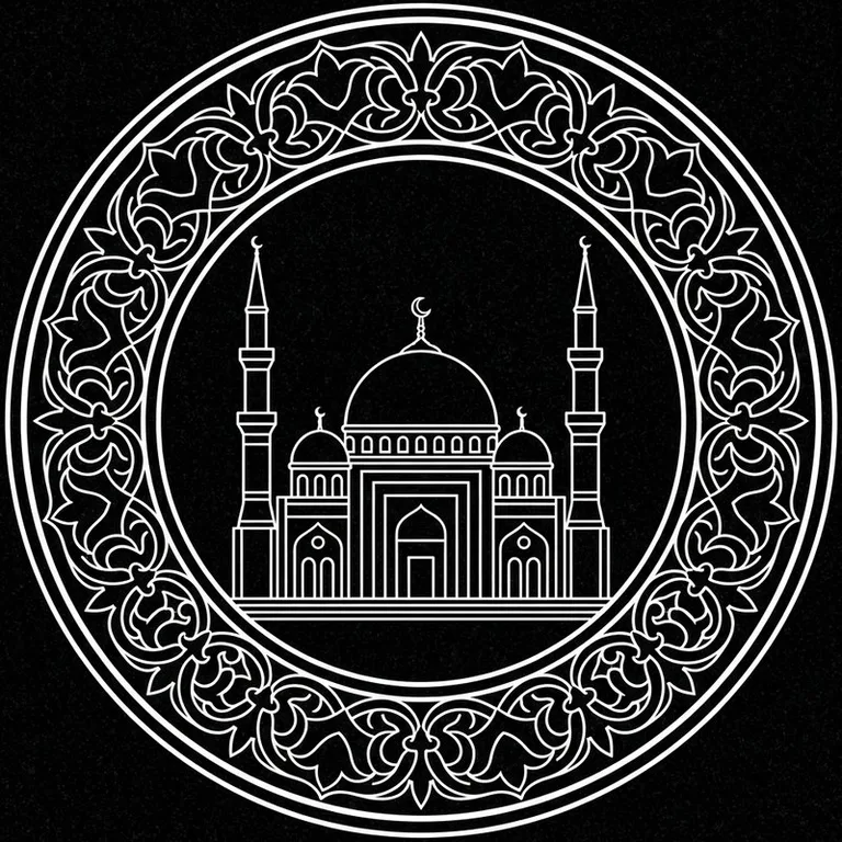 Эскиз: В медальоне — круглый медальон с восточным кантом в Липецке