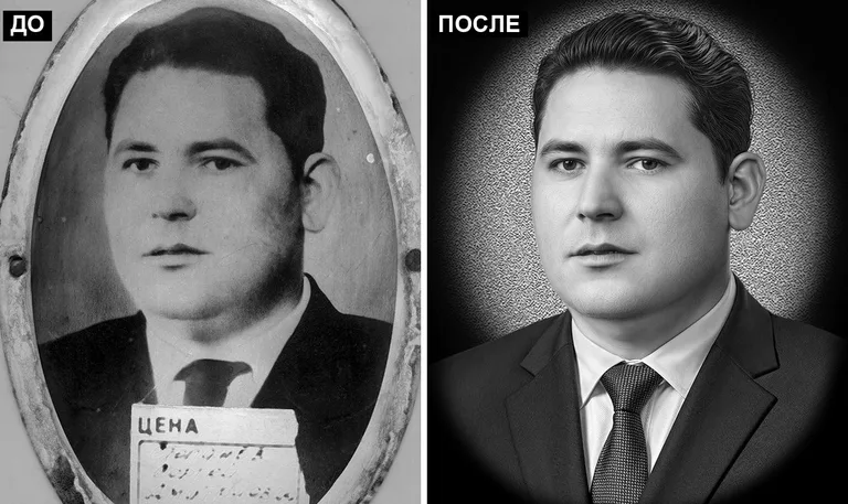 Ретушь фото на памятник — реставрация фотографии: до и после в Липецке