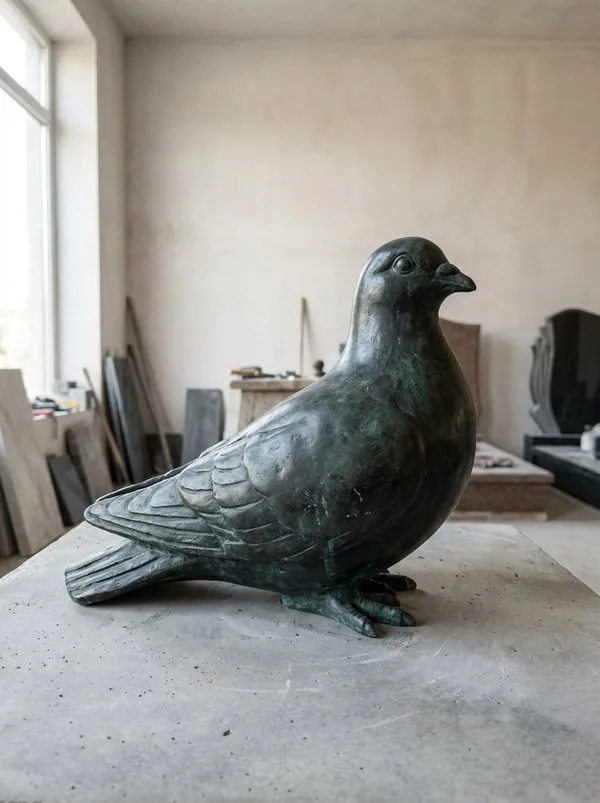 Голубь — скульптура на памятник, бронза, высота 30 см