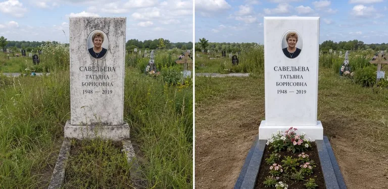 Диптих №21: кованая оградка с пиками — очищена от ржавчины, подкрашена чёрным в Липецке