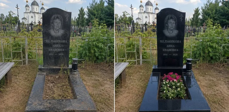 Мойка фигурного памятника до и после в Липецке