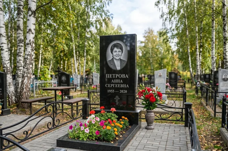 Установка гранитного памятника на могилу в Липецке