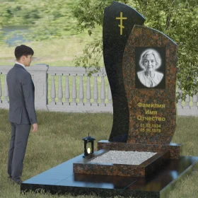 Комбинированный памятник православный - П028