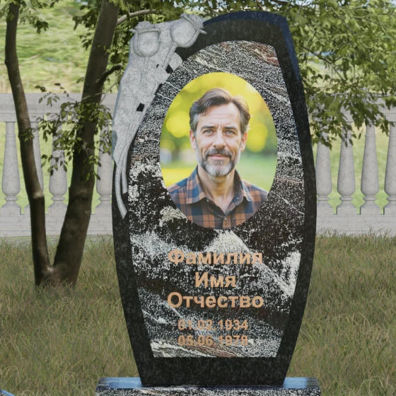Комбинированный светский памятник в Казани, гранит амфиболит