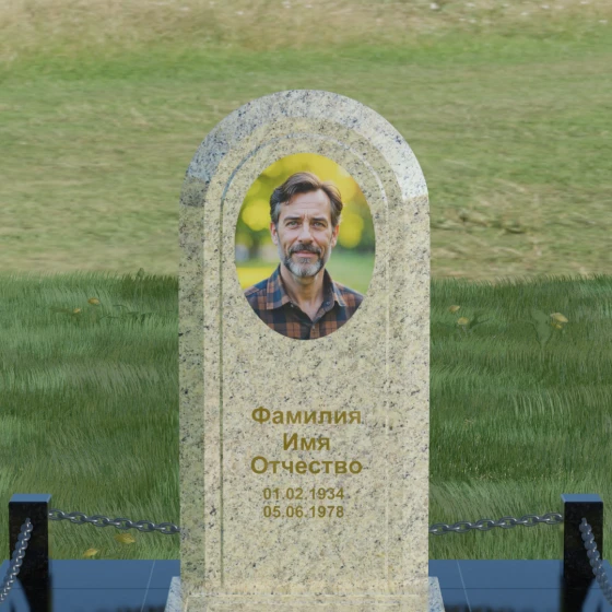 Светский вертикальный памятник из гранита в Перми, гранит Мансуровский