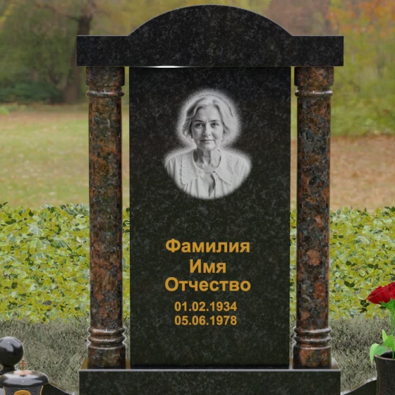 Светский комбинированный памятник в Оренбурге, гранит Габбро-диабаз