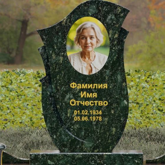 Гранитный памятник светский в Липецке, гранит Балтик грин