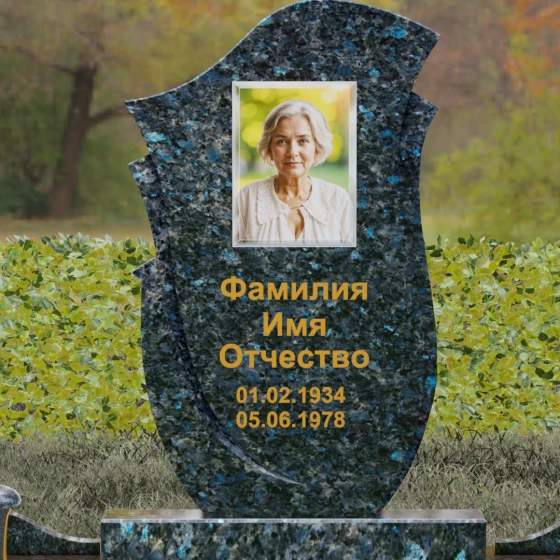 Гранитный памятник светский в Липецке, гранит Блю Перл