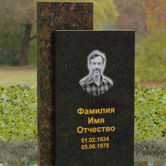 Памятник вертикальный из гранита в Волгограде, гранит Габбро-диабаз