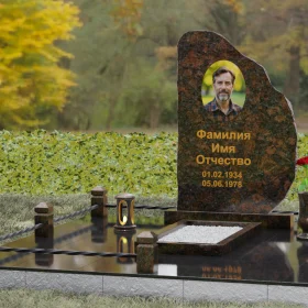 Гранитный вертикальный монумент П123 - П123