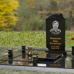 Гранитный вертикальный памятник без креста - П149