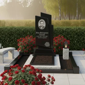 Вертикальный светский Гранитный памятник - ПН116