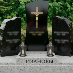 Гранитный Мемориальный Памятник для Двоих - ПН212