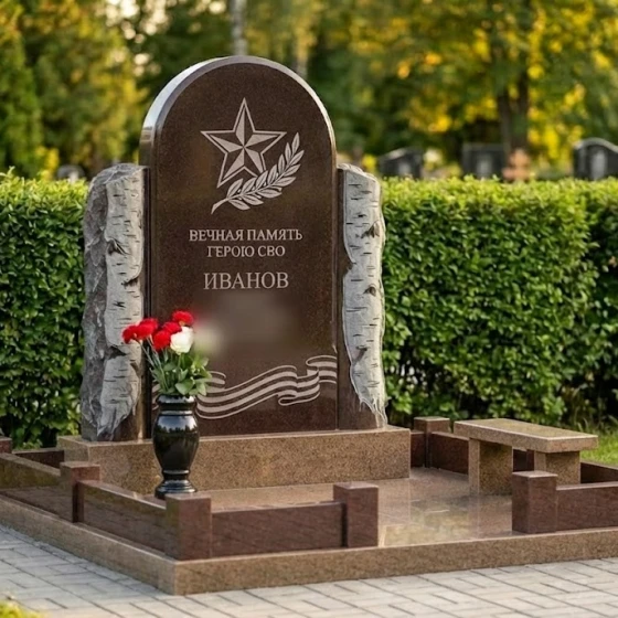 Гранитный мемориальный комплекс светский в Перми, гранит Дымовский