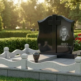 Гранитный православный памятник для мемориала - ПН490