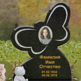 Гранитный светский вертикальный памятник для одного - П236