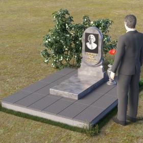 Памятник вертикальный гранитный с фаской - ПВ110