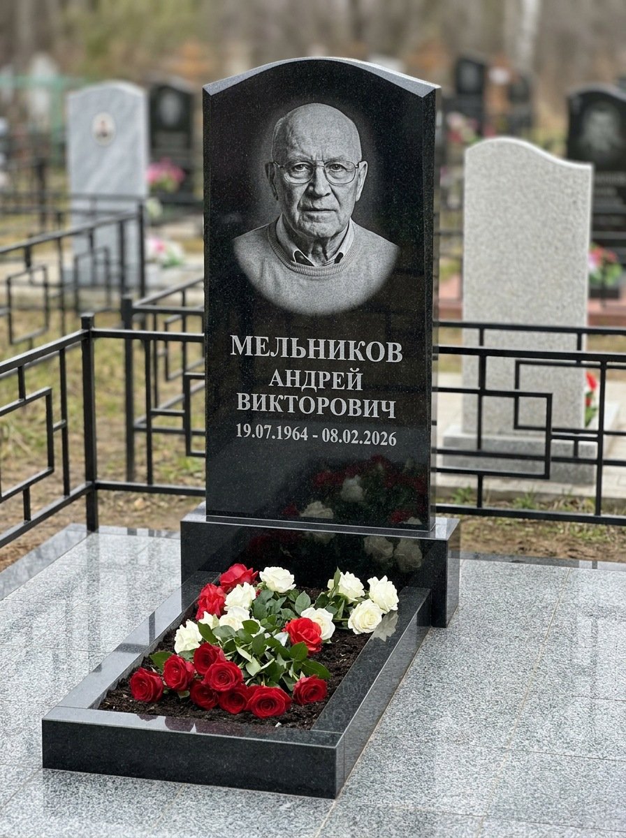 Портрет на памятнике в Липецке — Мелкое лицо с общего фото — портрет под гравировку