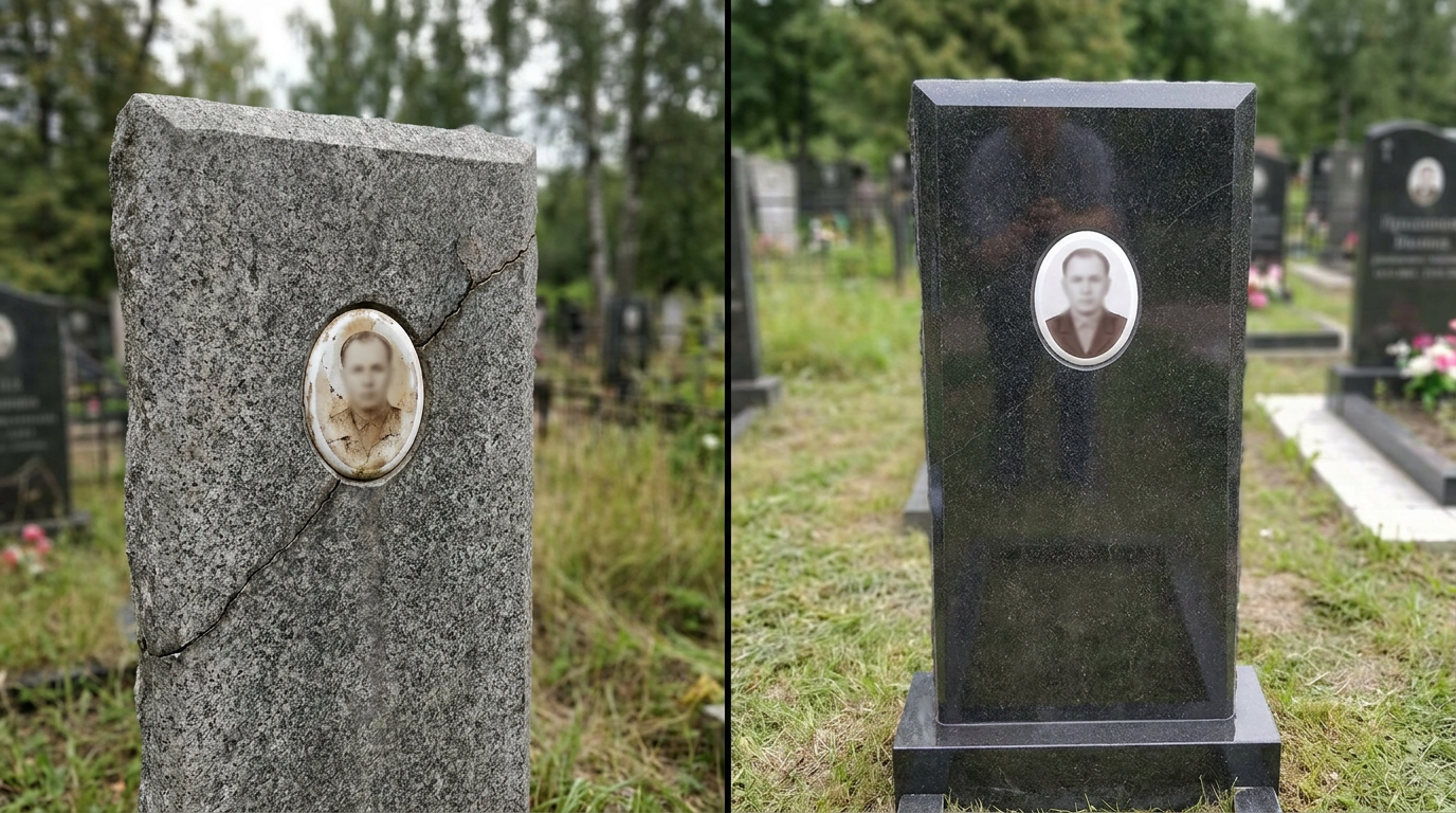 Реставрация памятника в Липецке — пример 4