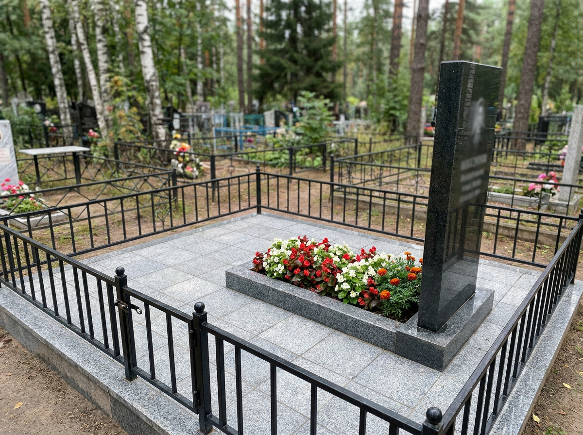 Уборка могилы в Липецке — пример 3