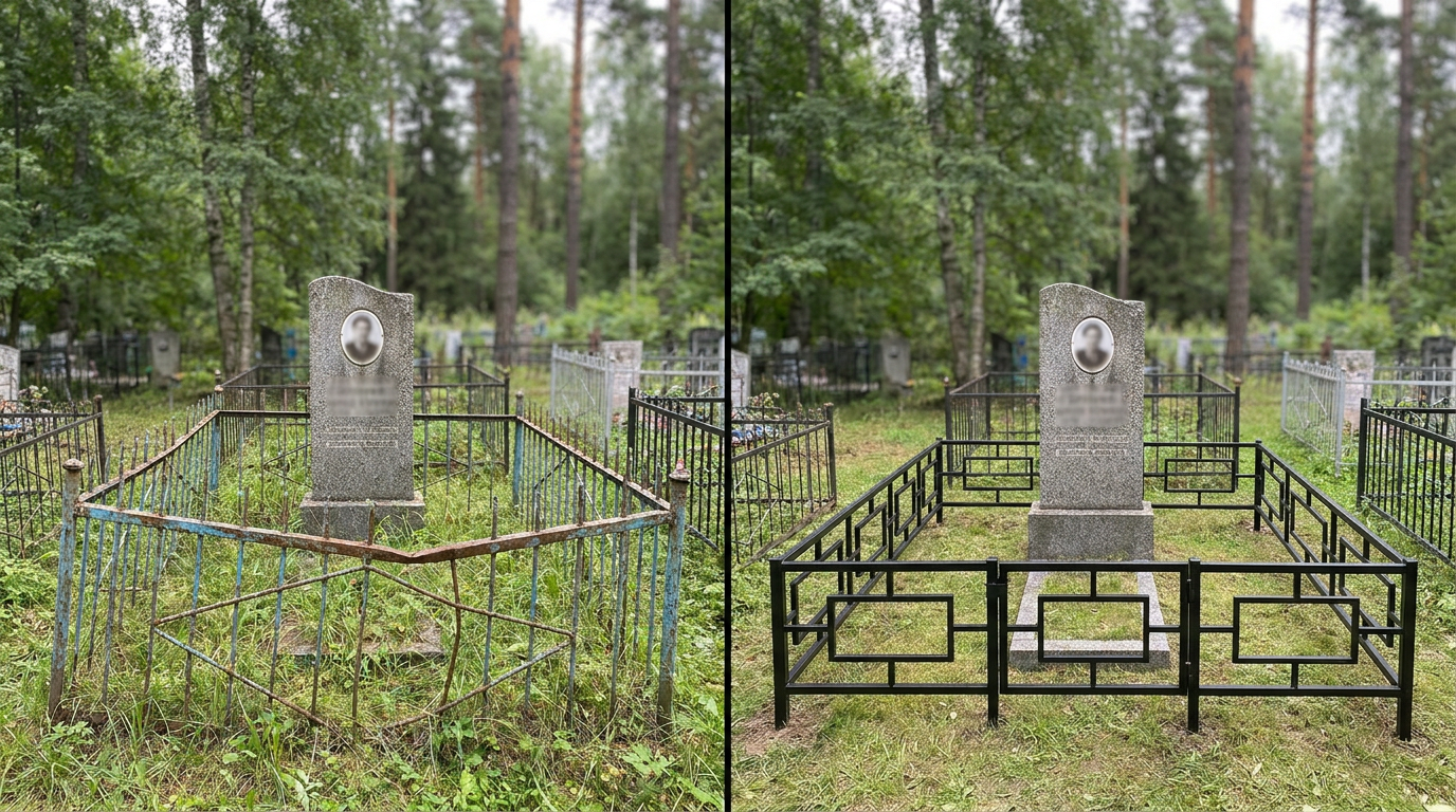 Установка ограды в Липецке — пример 1