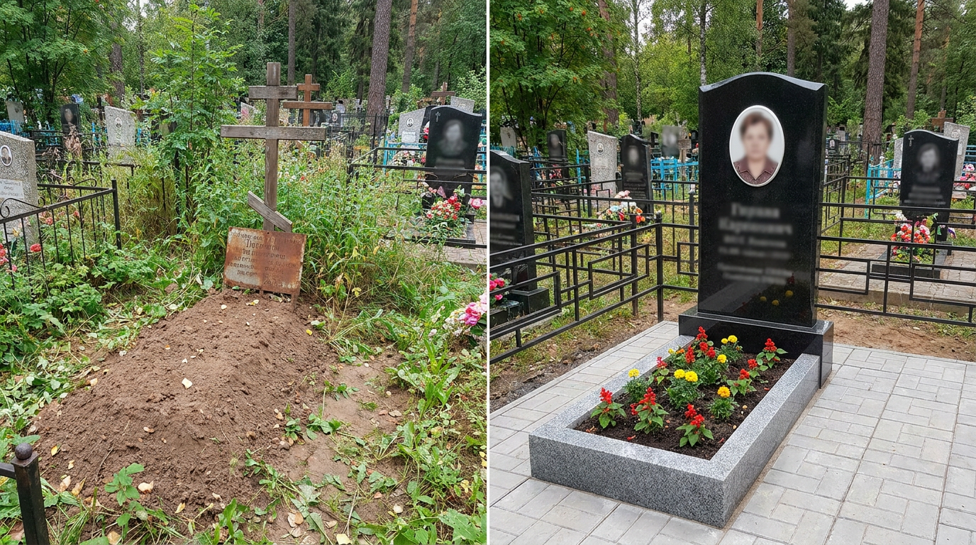 Установка памятника в Липецке — пример 2