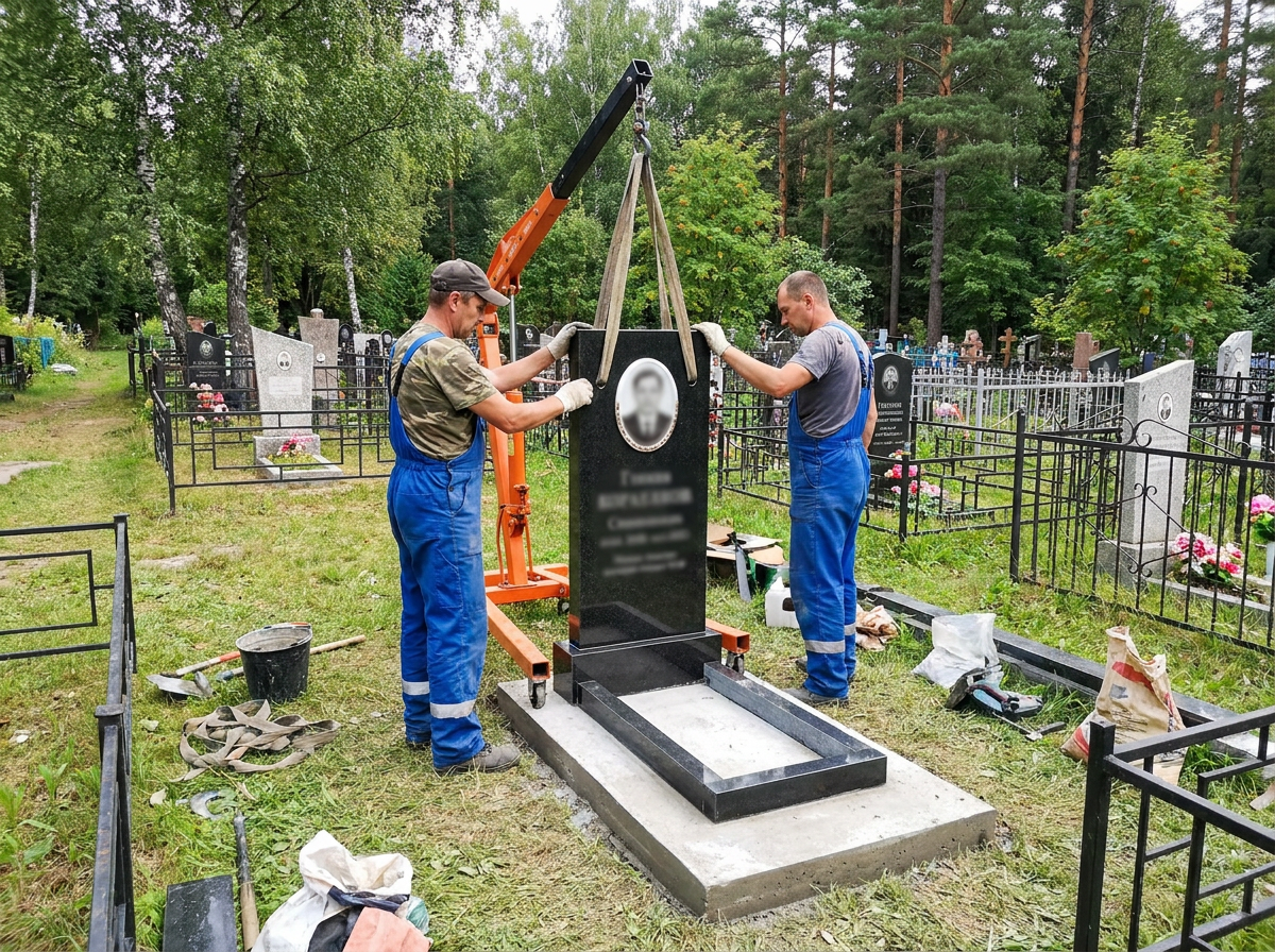 Установка памятника в Липецке — пример 3